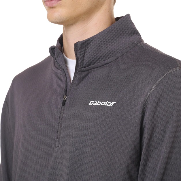 Buzo Babolat 1/2 Zip Térmico Hombre Exercise Gris - Imagen 2