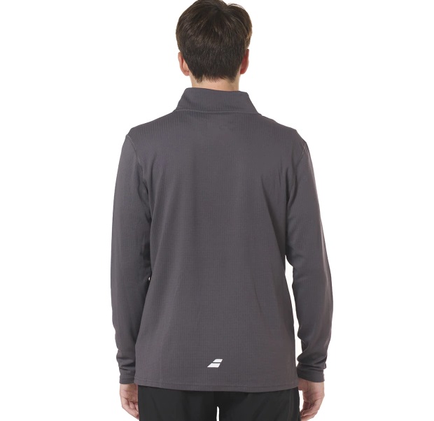 Buzo Babolat 1/2 Zip Térmico Hombre Exercise Gris - Imagen 3