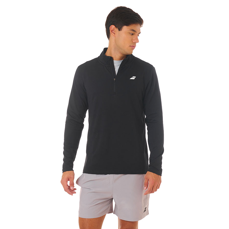 Buzo Térmico Hombre 1/2 Zip Negro - Imagen 2