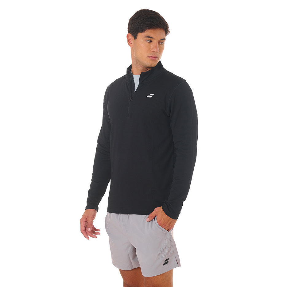 Buzo Térmico Hombre 1/2 Zip Negro - Imagen 3