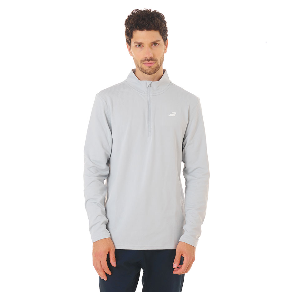 Buzo Térmico Hombre 1/2 Zip Gris Claro - Imagen 2