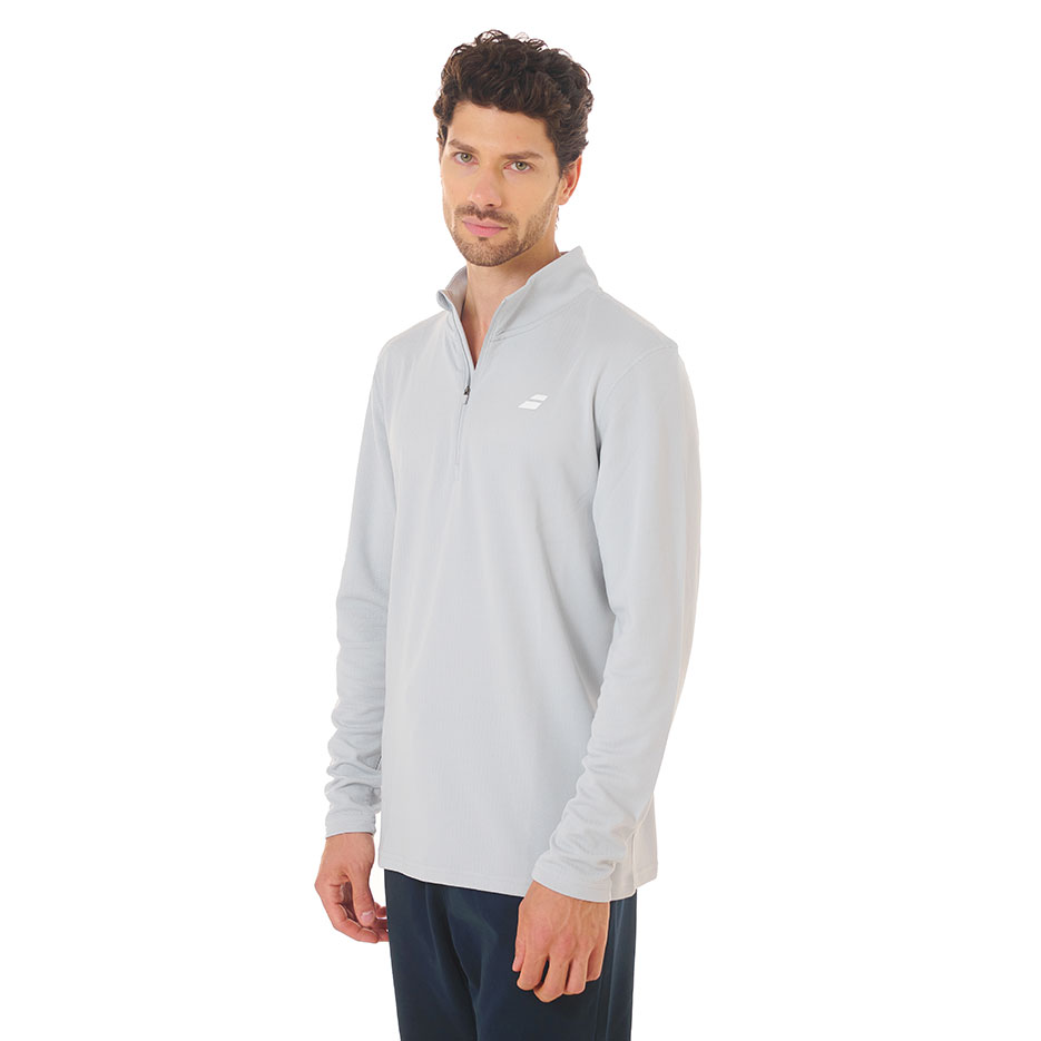 Buzo Térmico Hombre 1/2 Zip Gris Claro - Imagen 4