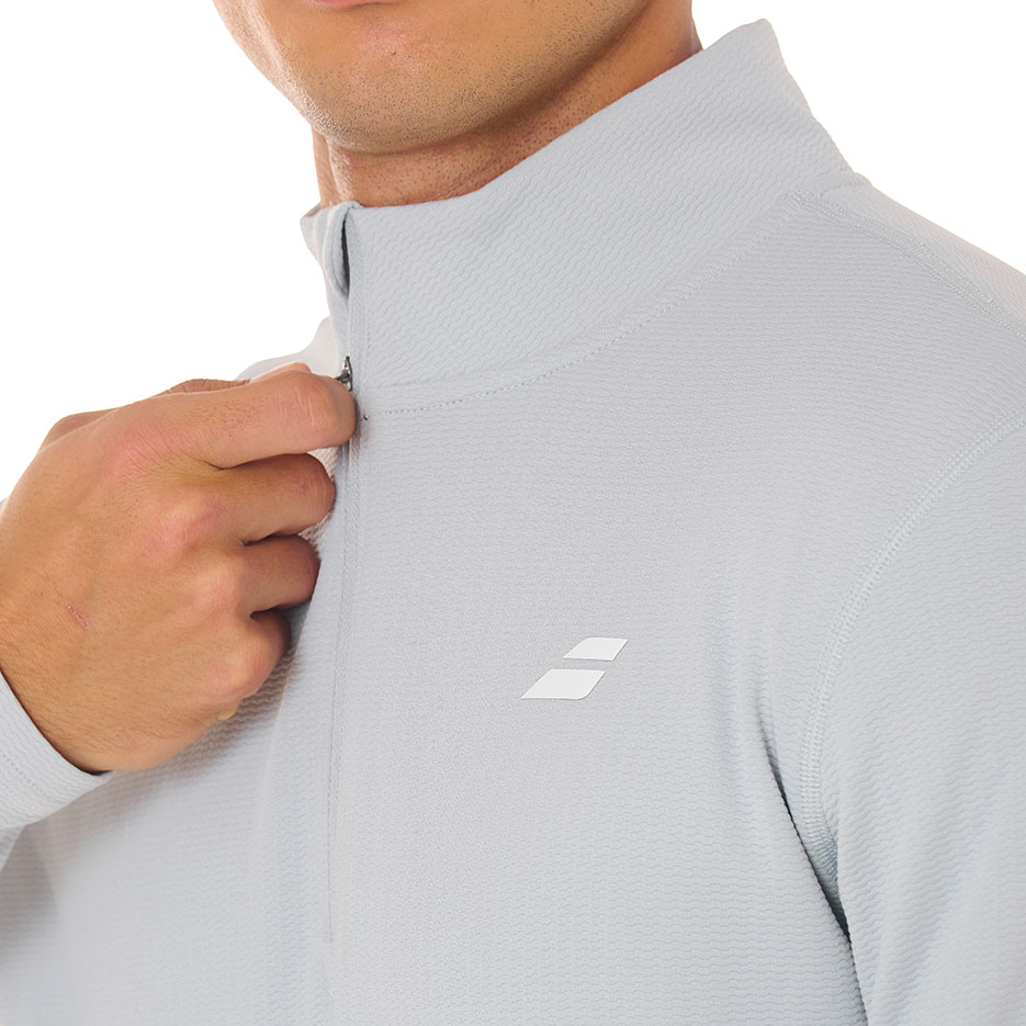 Buzo Térmico Hombre 1/2 Zip Gris Claro - Imagen 5